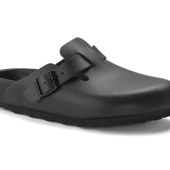 Birkenstock Boston Eva Black Leather Mules Size 11 - Picture 7 of 10